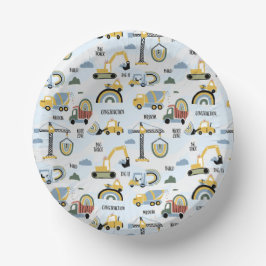 Cuencos De Papel Cute Construction Themed Birthday Party