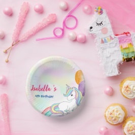 Cuencos De Papel Cute mágico arcoiris unicornio fiesta de cumpleaño
