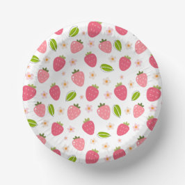 Cuencos De Papel Cute Strawberry Pink Girls Birthday Paper Bowl