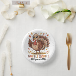 Cuencos De Papel Cute Turkey & Funny Thanksgiving Vibes
