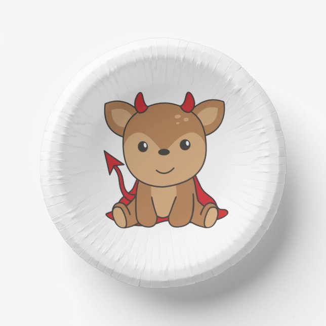 Cuencos De Papel Deer Halloween Cute Devil Witch Costume (Anverso)