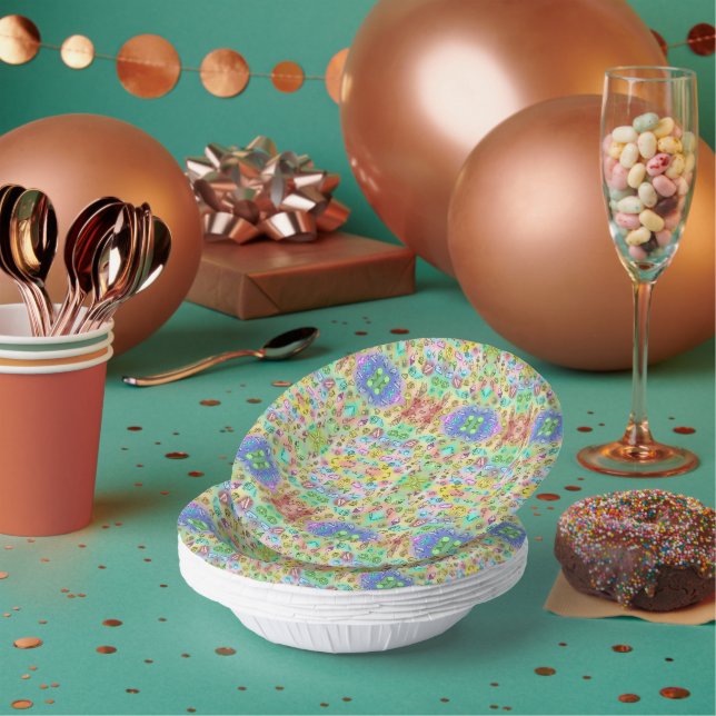 CUENCOS DE PAPEL DELICIOSO PATRÓN DE POSTRES DE VERANO (Multi)