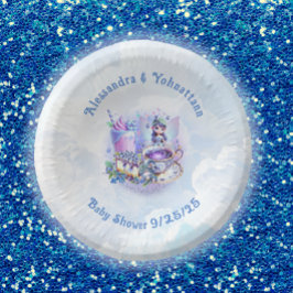 Cuencos De Papel Deseos de arándano Gnomery Besos Ducha Papel Placa