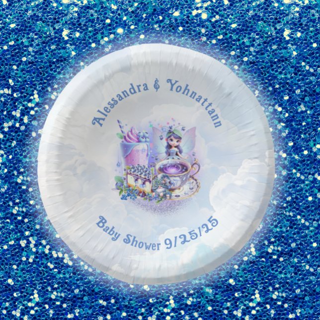 Cuencos De Papel Deseos de arándano Gnomery Besos Ducha Papel Placa (Subido por el creador)