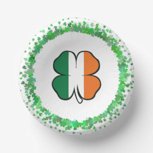 Cuencos De Papel Día de San Patricio trébol de Irlanda