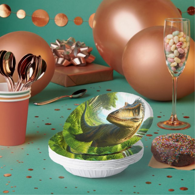 Cuencos De Papel Dinosaurio (Multi)