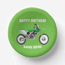 Dirt Bike Green Birthday Sport Motorbike Guay