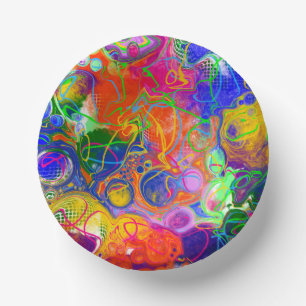 Cuencos De Papel Disco Ball Electricidad Fluid Art