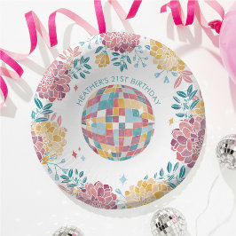 Cuencos De Papel Disco Garden Fiesta Retro Floral Cumpleaños