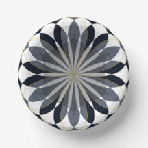 diseño de pétalos de papel negro y dorado