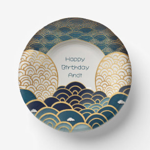 Cuencos De Papel Diseño japonés tradicional - personalizado