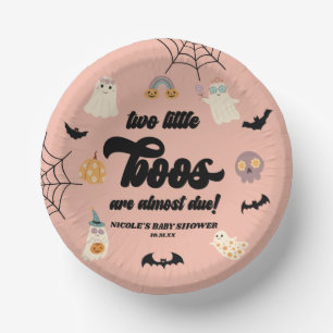Cuencos De Papel Dos pequeños gemelos Halloween Baby Shower