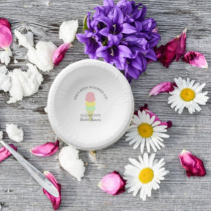 Cuencos De Papel Ducha nupcial con crema de hielo