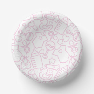 Cuencos De Papel Dulce Sprinkles White Pink