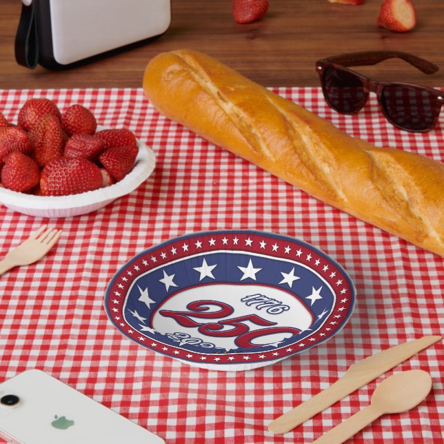 Cuencos De Papel El 250 cumpleaños de América (Picnic)