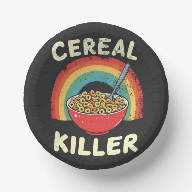 Cuencos De Papel El asesino de cereales para los hombres y la comid (Anverso)