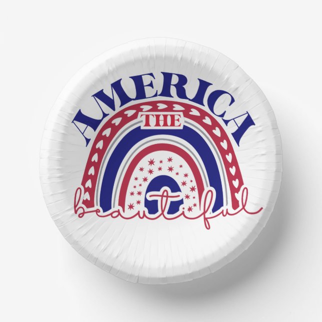 Cuencos De Papel El hermoso arcoiris de Estados Unidos (Anverso)