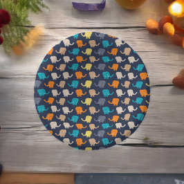 Cuencos De Papel Elefante de Dibujos Animáticos Multicolor