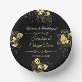 Cuencos De Papel Elegant black and gold summer wedding