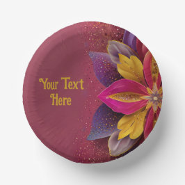 Cuencos De Papel Elegante Boda floral