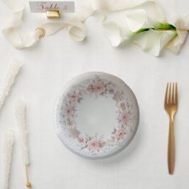 Cuencos De Papel Elegante flor silvestre Patrón floral boda de vera