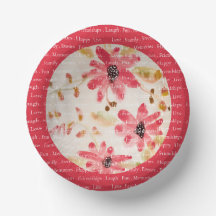 Elegante Floral Acuarela Rosa