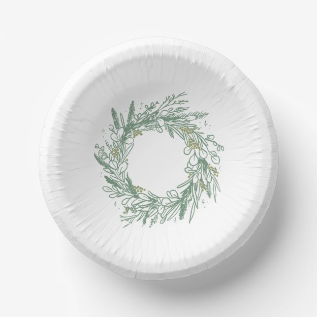 Cuencos De Papel Elegante placa de papel de guiso botánico de invie (Anverso)