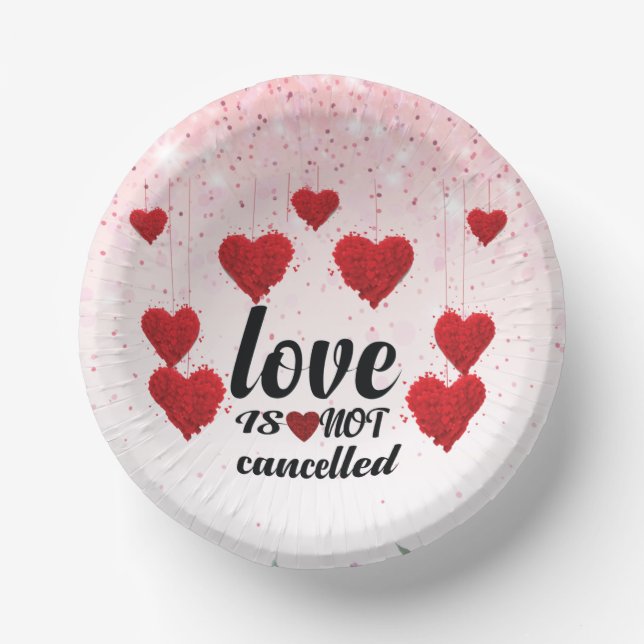 Cuencos De Papel Elegante Te Ama Por El día de San Valentín (Anverso)