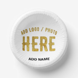 CUENCOS DE PAPEL ELEGANTES PERSONALIZABLES BLANCOS MODERNOS VERIFIC