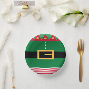Cuencos De Papel Elfo Minimalista de Navidad