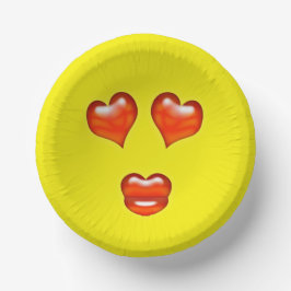 Cuencos De Papel Emoji de amor