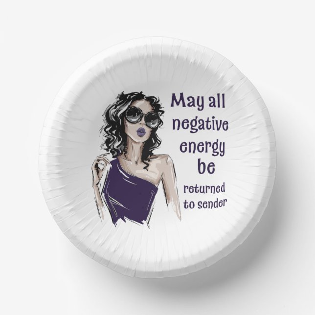 Cuencos De Papel Energía negativa a devolver al remitente (Anverso)