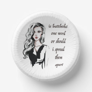 Cuencos De Papel Es Buttcheeks una palabra