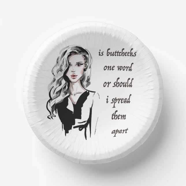 Cuencos De Papel Es Buttcheeks una palabra (Anverso)