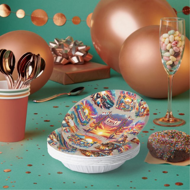 Cuencos De Papel Escenas de cocina de Chile occidental 1 (Multi)