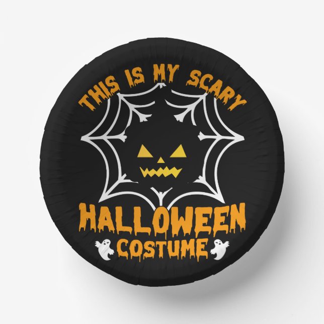 Cuencos De Papel Este es mi disfraz de Halloween (Anverso)