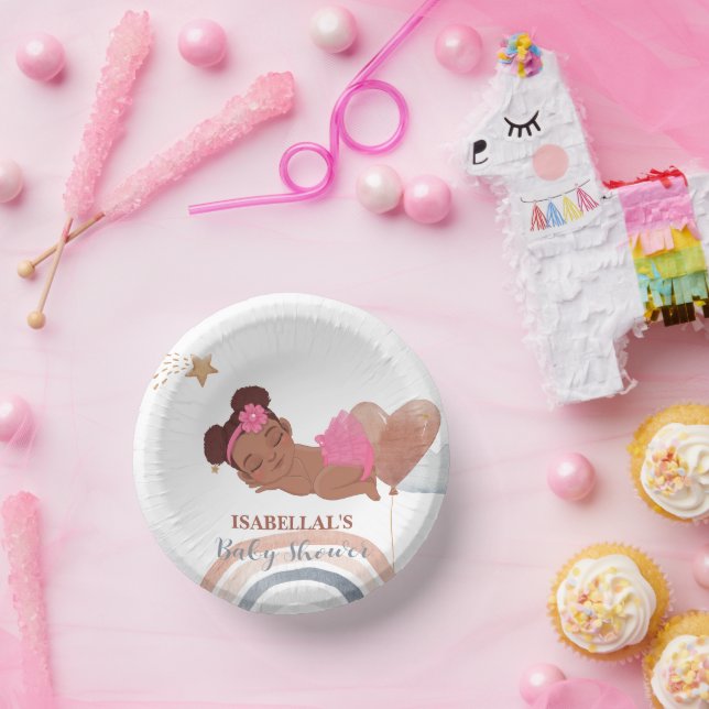 Cuencos De Papel Estrella lunar corta ducha de bebé en África (Fiesta)