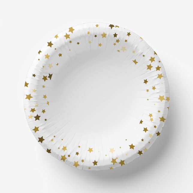 Cuencos De Papel Estrellas de Petite Gold (Anverso)