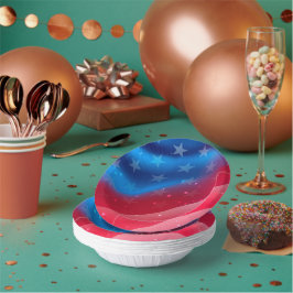 Cuencos De Papel Estrellas y rayas