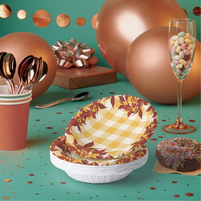 Cuencos De Papel Fall Paper Bowls (Multi)