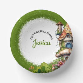 Cuencos De Papel Fantasy Magical Fairy House Baby Shower