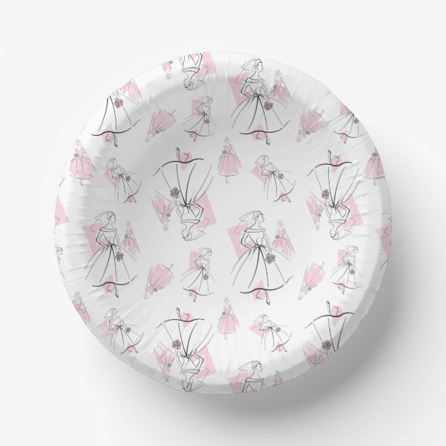 Cuencos De Papel Fashion Bride Pink Multi (Anverso)