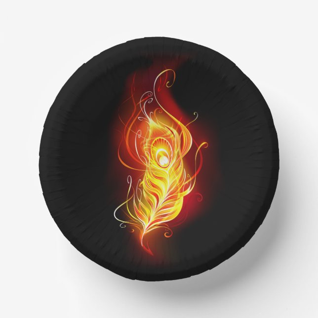 Cuencos De Papel Feather Peacock (Anverso)