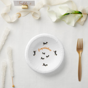 Cuencos De Papel Felicitaciones a los pájaros de los ataúdes volado