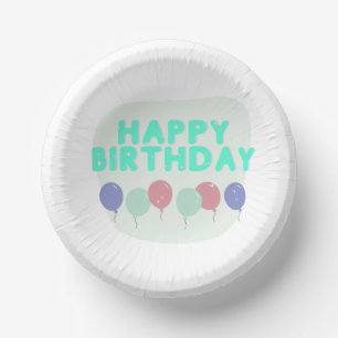 Cuencos De Papel Feliz cumpleaños
