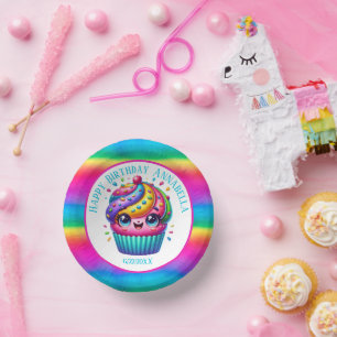 Cuencos De Papel Feliz cumpleaños chicas de cupcake fiesta agregar 