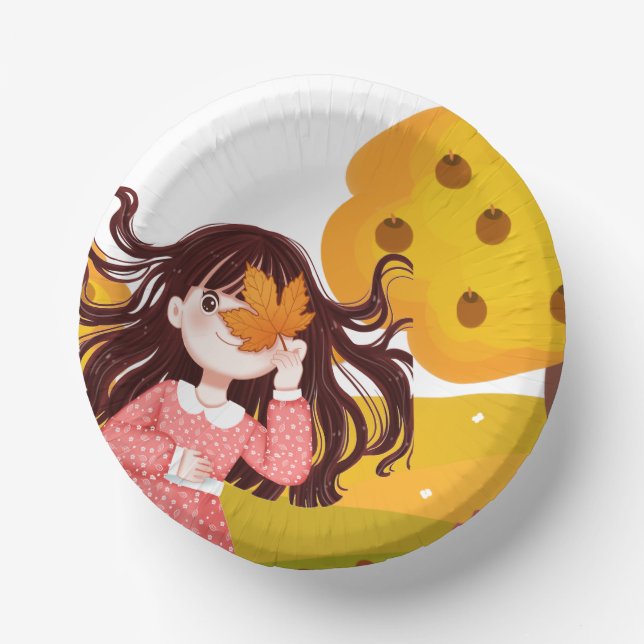 Cuencos De Papel Feliz Día de Acción de Gracias (Anverso)