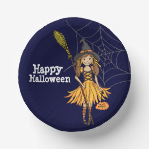 Cuencos De Papel Feliz fiesta de Halloween lindos niños chicas