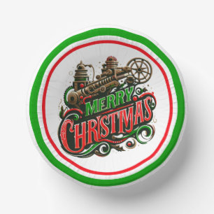 Cuencos De Papel Feliz Navidad steampunk