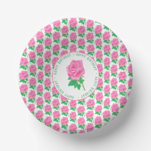 Cuencos De Papel Fichas de póquer de rosa rosa para cumpleaños